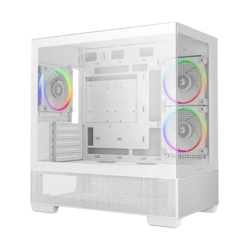 Deepcool CG380 3F WH mATX Gaming Case with ARGB Fans and Tempered Glass
